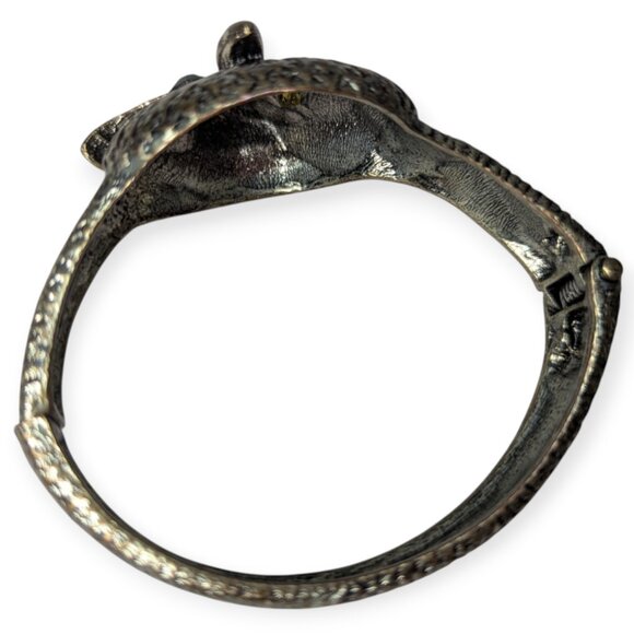 Silver Tone Owl Cuff Bracelet - Picture 7 of 11